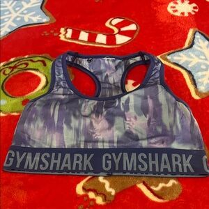 Gymshark Women's Blue and Purple Swim Top